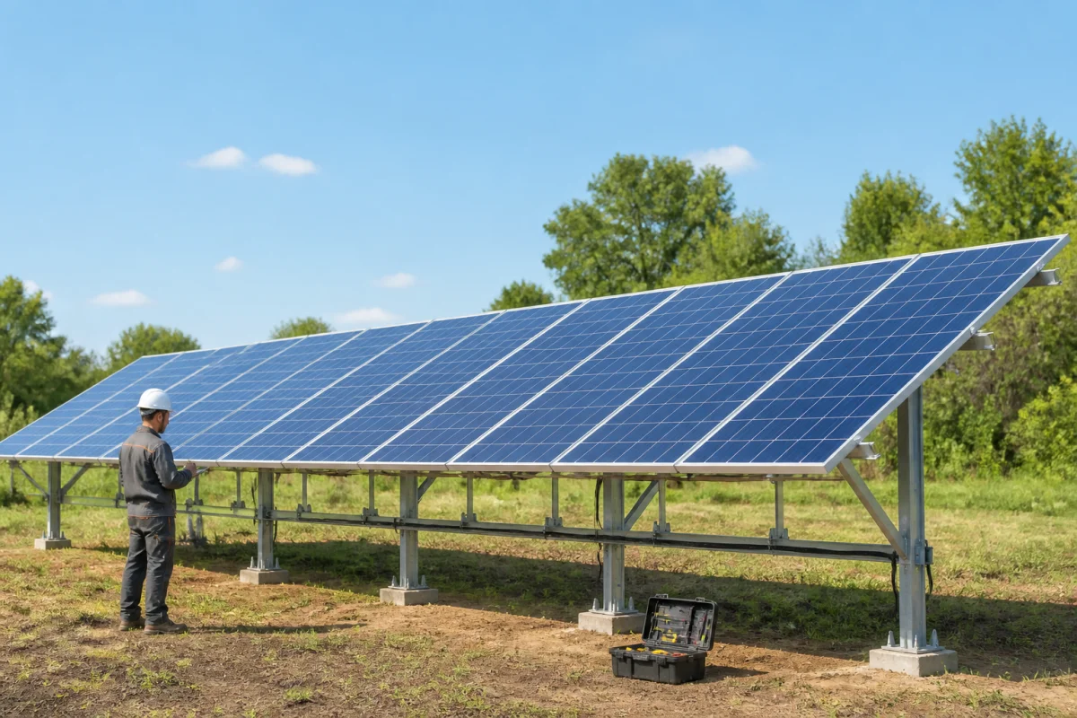 Installer des panneaux solaires au sol pour produire localement